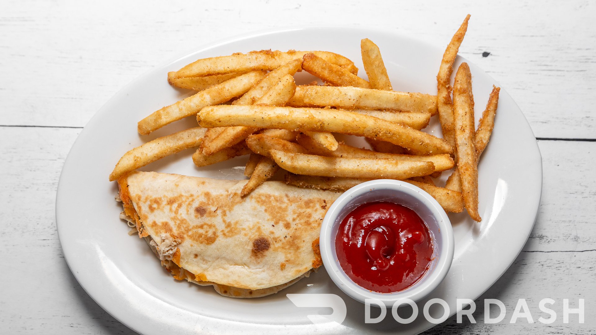 Chicken Quesadilla & Fries